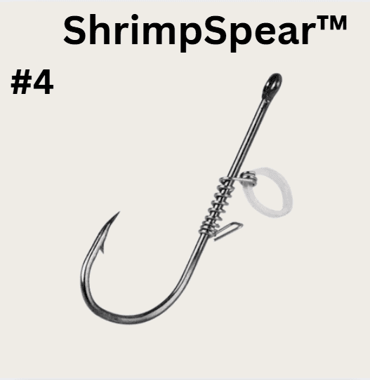 1 Live Fish Hook on Shrimp Back