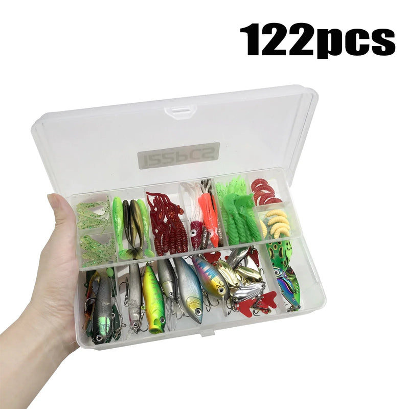 122-Piece Complete Fishing Lure Kit