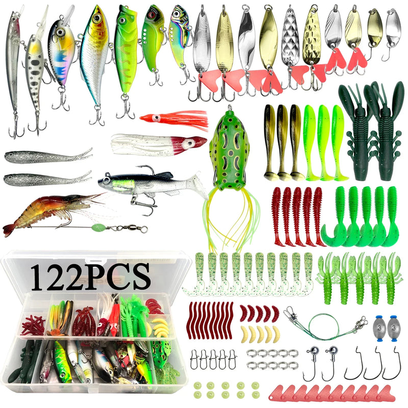 122-Piece Complete Fishing Lure Kit