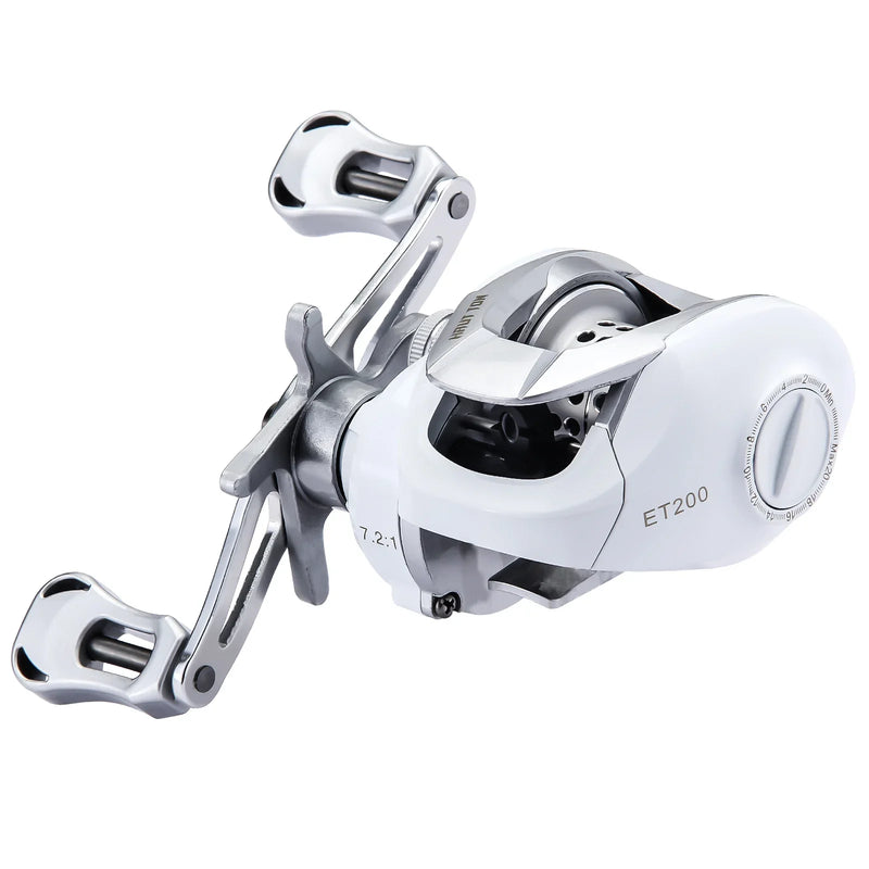 White Baitcaster Reel 7.2:1