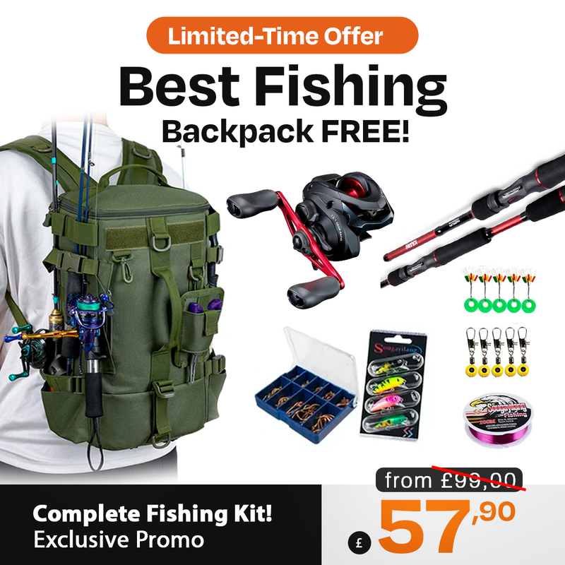 Complete Rod and Reel Fishing Kit Ultra with Backpack